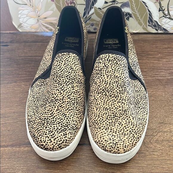 Keds for Kate Spade Tan and Black Slip-On Loafers - Picture 1 of 7